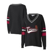 USC Trojan Women's Black V-Neck Sweater